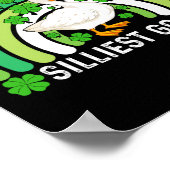 サイリストガチョウおもしろいザパブSt patricks day ポスター (角)