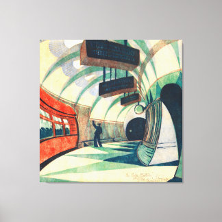 サイリル・エドワード・パワーによる「The Tube Station」 キャンバスプリント