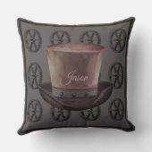 サイリンダーハット・スチームパンク「ミスター」 装飾用クッション クッション (裏面)