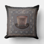 サイリンダーハット・スチームパンク「ミスター」 装飾用クッション クッション (正面)