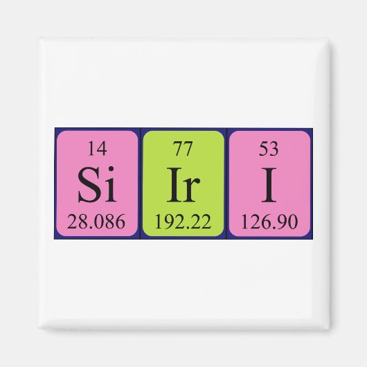 サイリ周期表名磁石 マグネット (正面)