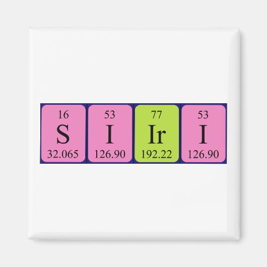サイリ周期表名磁石 マグネット (正面)
