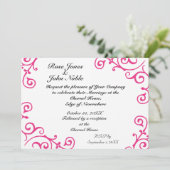 サイルスアイボリー（マゼンタ）結婚式招待状 招待状 (スタンド正面)