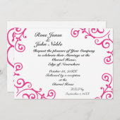 サイルスアイボリー（マゼンタ）結婚式招待状 招待状 (正面/裏面)