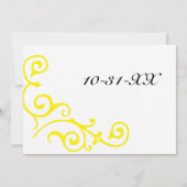 サイルスアイボリー（黄）結婚式招待状 招待状 (裏面)