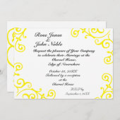 サイルスアイボリー（黄）結婚式招待状 招待状 (正面/裏面)