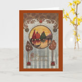 サイルボーツヴィネットヴィンテージ誕生日 カード (黄色い花)