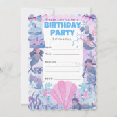 サイレナバースデーパーティーお祝い招待状 招待状 (正面)