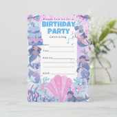 サイレナバースデーパーティーお祝い招待状 招待状 (スタンド正面)