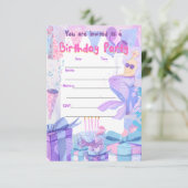 サイレナメイド誕生日ガールパーティの招待状 招待状 (スタンド正面)