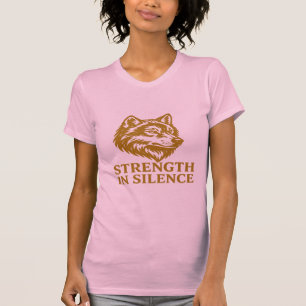 サイレンスの中の力 オオカミTシャツ - モチベーション Tシャツ