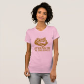 サイレンスの中の力 オオカミTシャツ - モチベーション  Tシャツ (正面フル)
