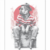 サイレントおもしろ犬 Mime Mastiff シール (正面)