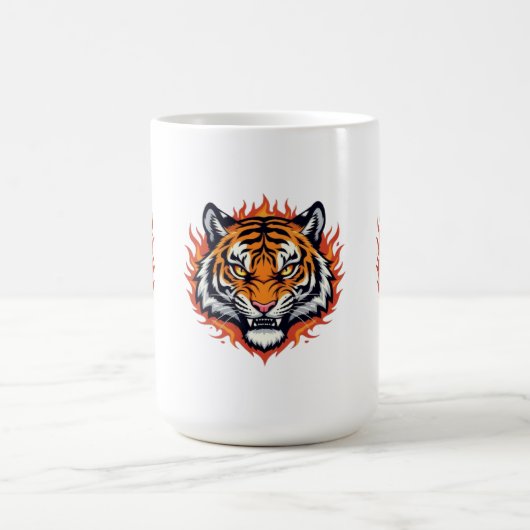 サイレントタイガー - 精密さと力 コーヒーマグカップ (中央)