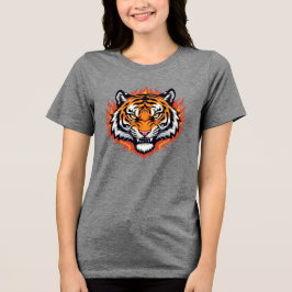 サイレントタイガー - 精密さと力 トライブレンドTシャツ