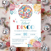 サイレントディスコパーティ 70年代 テーマの誕生日招待状 招待状