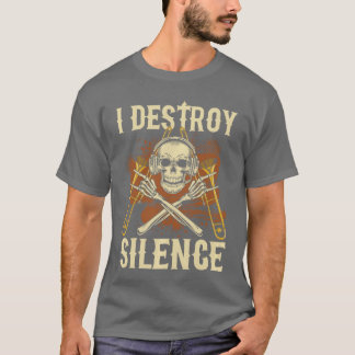 サイレントトロンボーン奏者トロンボニスト音楽好きを壊す Tシャツ
