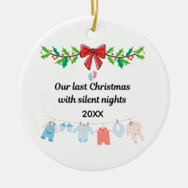 サイレントナイトと過ごす最後のクリスマス - オーダーメイド セラミックオーナメント