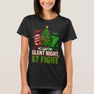 サイレントナイト67 ファイト 笑えるクリスマス Tシャツ