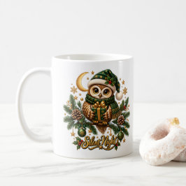 サイレントナイト クリスマス フクロウ ホリデー コーヒーマグ コーヒーマグカップ