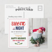 サイレントナイト クリスマス ホリデー 写真 ポストカード (正面/裏面)