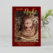 サイレントナイト ホリデー フォト ベビー アナウンスメント (立ち正面)