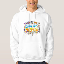 サイレントハッスルGraffitiストリートアートデザイン パーカ