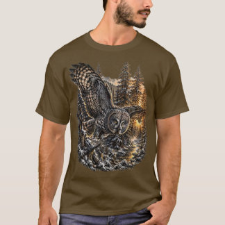サイレントハンター - ビンテージグレートグレイオウルワイルダネス Tシャツ