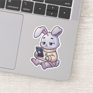 サイレントモードのうさぎ シール