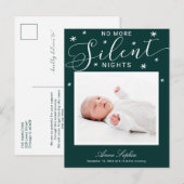 サイレント・ナイトの終わり クリスマス出産報告 シーズンポストカード (正面/裏面)