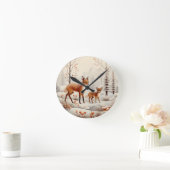 サイレント・フォレスト・クリスマス ラウンド壁時計 (ホーム)