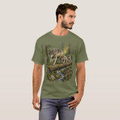 サイレント・レッスン - ビンテージ オオカミの家族の荒野 Tシャツ (正面フル)