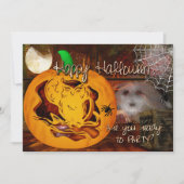 サイレンハロウィン幽霊のよく出るパンプキンカービング 招待状 (正面)