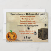 サイレンハロウィン幽霊のよく出るパンプキンカービング 招待状 (裏面)