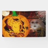 サイレンハロウィン幽霊のよく出るパンプキンカービング 横断幕 (横)