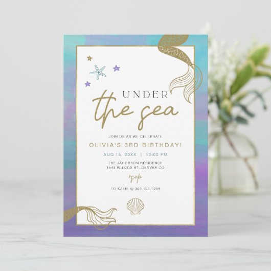 サイレンパープル金ゴールドマーメイドビーチガール誕生日 (スタンド正面)