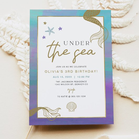 サイレンパープル金ゴールドマーメイドビーチガール誕生日