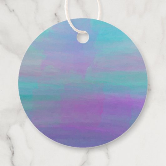 サイレンパープル金ゴールド人魚海シーベイビーシャワー フェイバータグ (裏面)