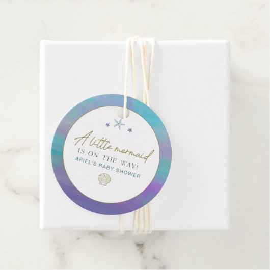 サイレンパープル金ゴールド人魚海シーベイビーシャワー フェイバータグ (インサイチュ)