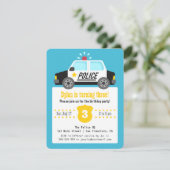 サイレンポリスカー子供の誕生日パーティー 招待状 (スタンド正面)