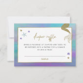 サイレンマーメイドトロピカルビーチおむつラッフルチケット 招待状 (正面)