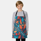 サイレン幾何パタカラフルーン エプロン (着用した状態)