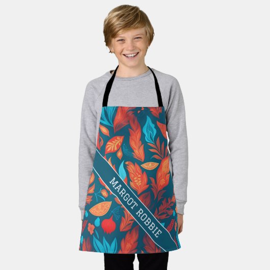 サイレン幾何パタカラフルーン エプロン (着用した状態)