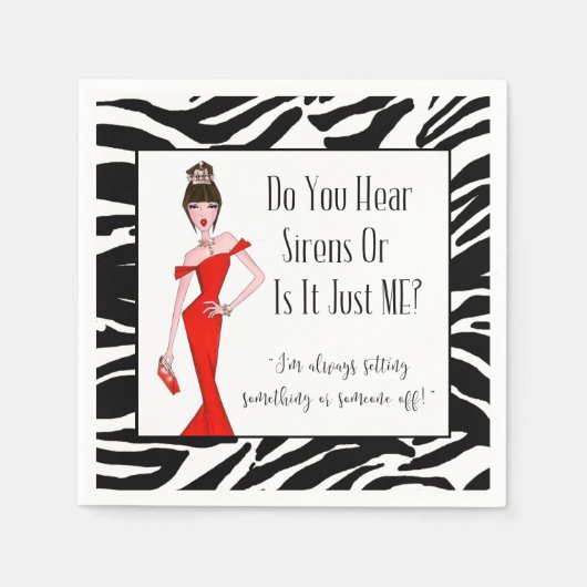 サイレン聞こえるか俺だけか? スタンダードカクテルナプキン (正面)