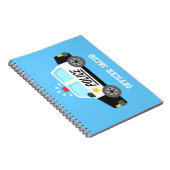 サイレン・オフィサー・キッドとの警察車パーソナライズされた ノートブック (右側)