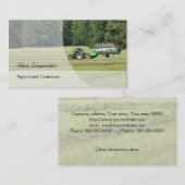サイレージのラデンのトレーラーが付いている緑のトラクター 名刺 (正面/裏面)