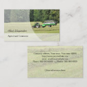 サイレージのラデンのトレーラーが付いている緑のトラクター 名刺 (正面/裏面)