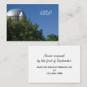 サイロとブルースカイファーム結婚式RSVP応答カード エンクロージャーカード (正面/裏面)