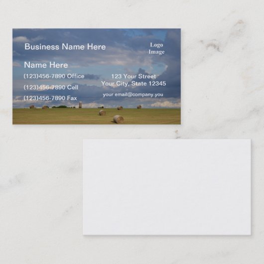 サイロによる分野の円形のベール 名刺 (正面/裏面)