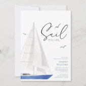 サイロミニマルー航海のボートアホイ誕生日パーティー 招待状 (正面)